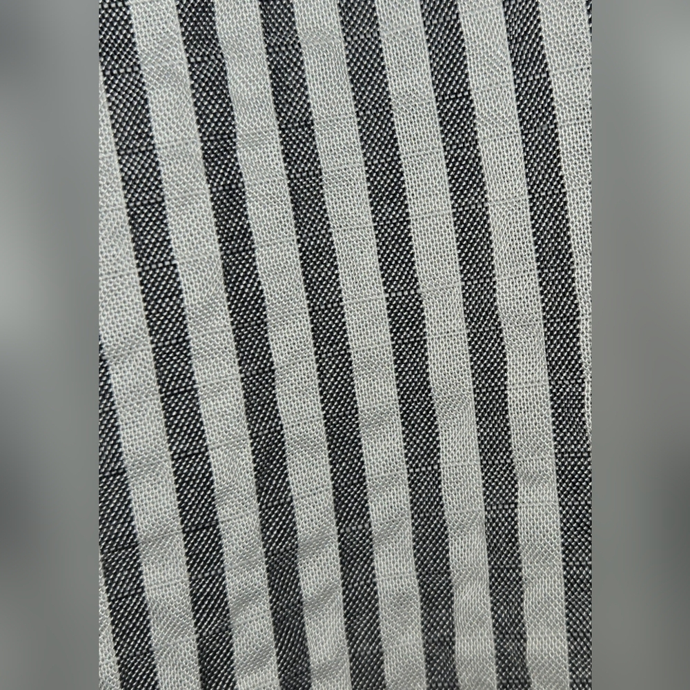 Jane + Delancey NWT Gray White Striped Button Down Short Sleeve Cuff Shirt Sz 1X - Picture 3 of 4